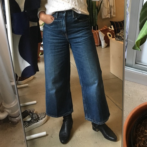 Alexander Wang wide leg high rise cropped jeans - Picture 2 of 5
